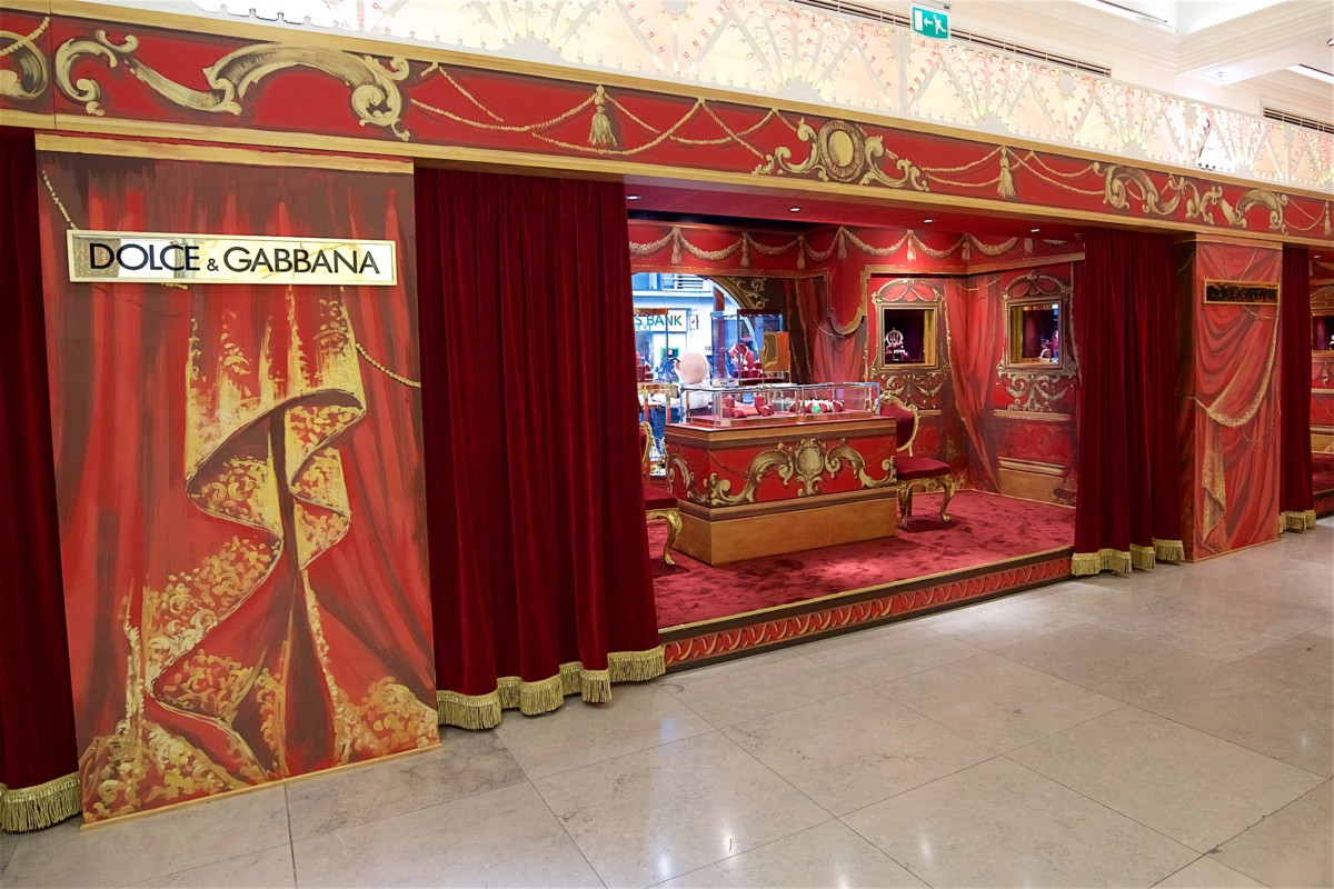 Dolce Gabbana decks the halls of Harrods