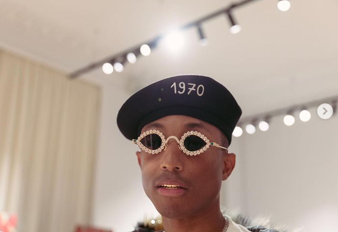 Pharrell had the biggest fashion week flex in custom Tiffany and Co