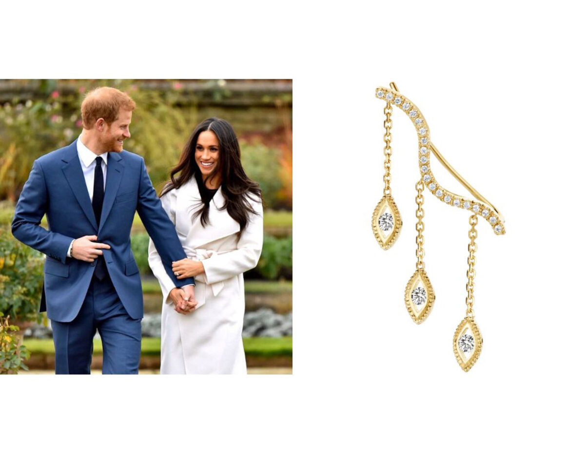 Boucles D'oreilles Colombe Meghan Markle - Or Acier Minimaliste - Porte-bonheur Princesse
